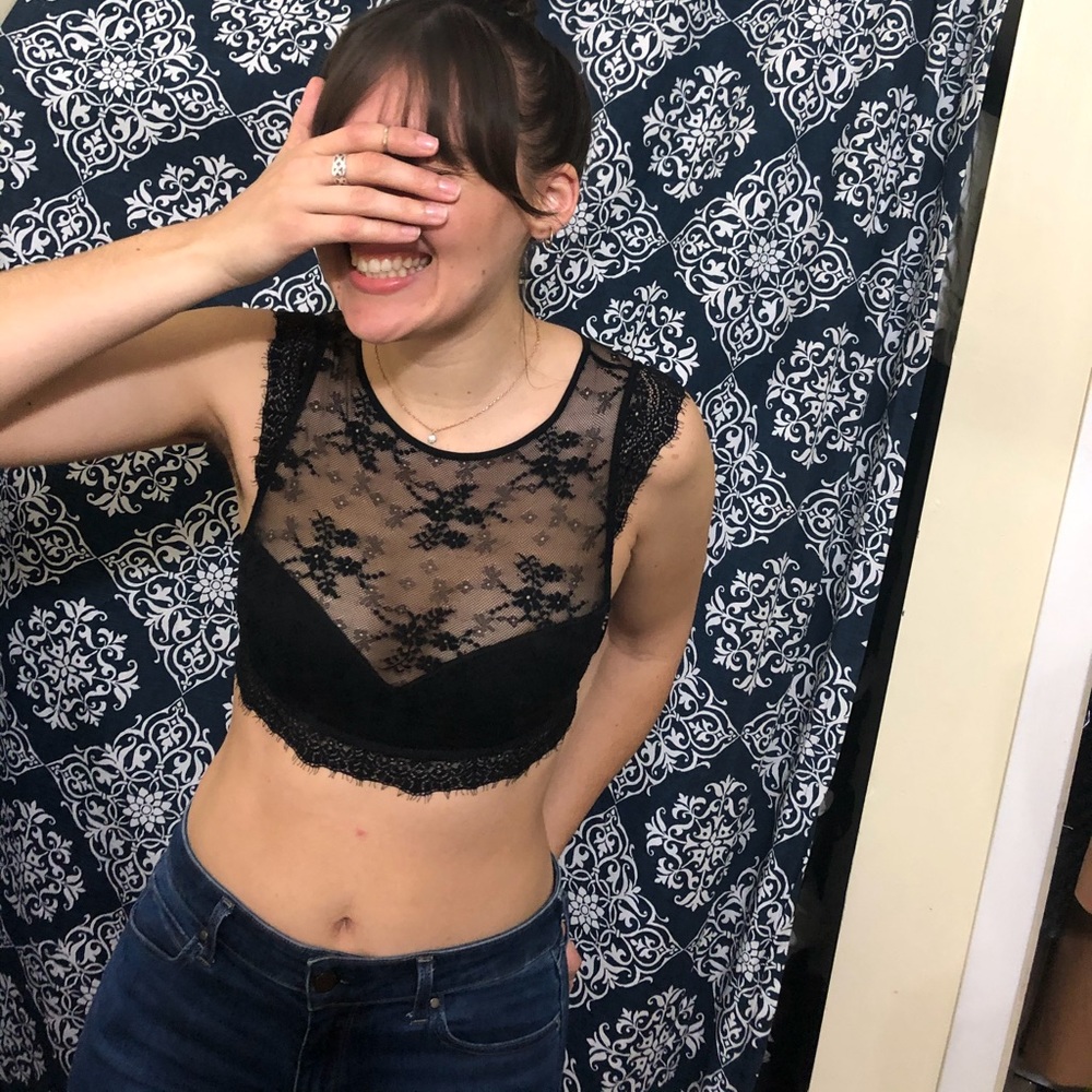 black bralette